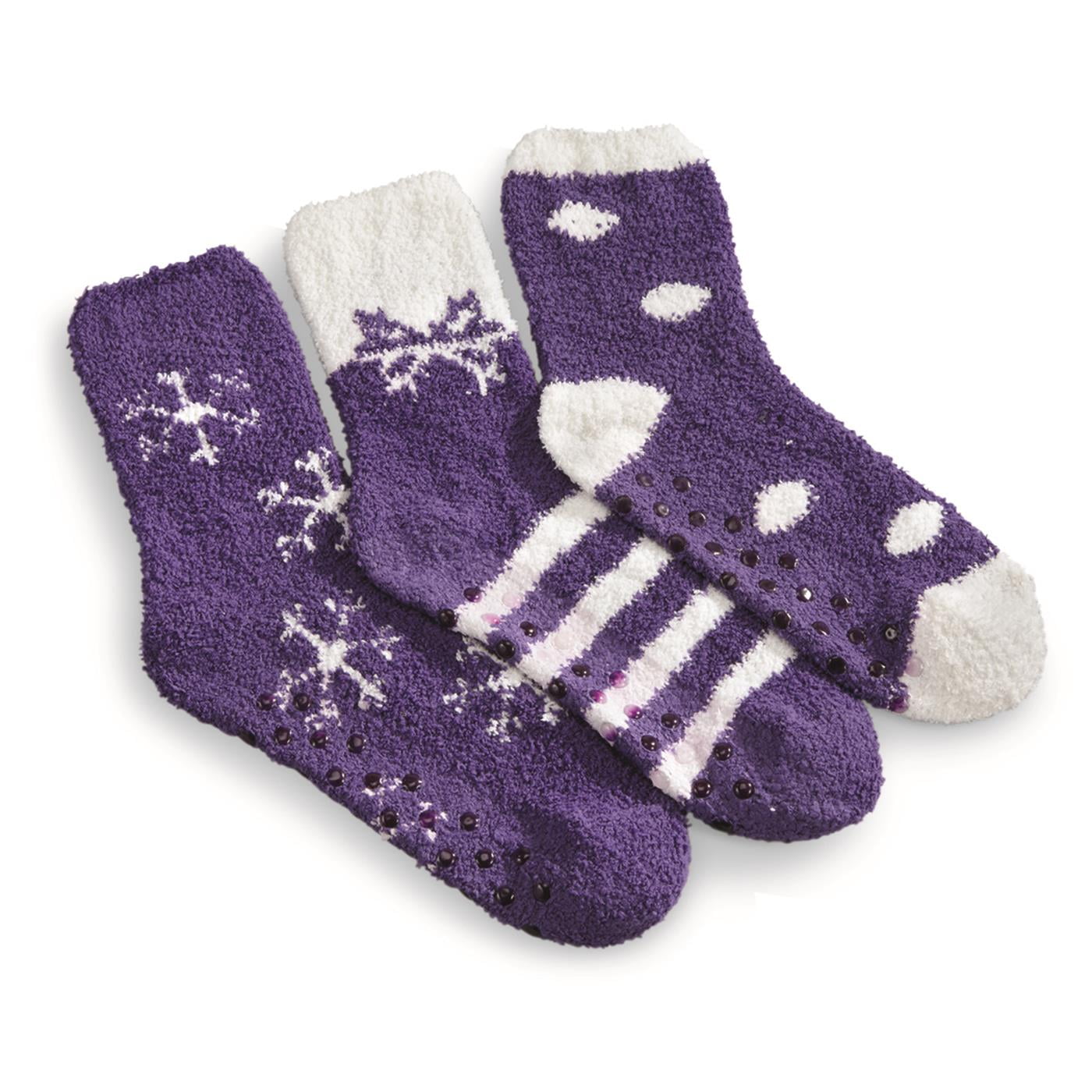 Guide Gear Women's Cozy Gripper Quarter Socks, Plush SuperSoft Warm