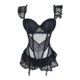 thumbnail image 1 of Gibobby Lenceria mujer sexy Lencería sexy para mujer, camisón de encaje con camisola de encaje para mujer lencería(Negro, G), 1 of 3