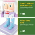 thumbnail image 5 of WRISTBIQUE Christmas Table Ornament Nutcracker Statue Violet 1Set, 5 of 8