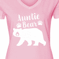 thumbnail image 4 of Inktastic Auntie Bear in White Women's V-Neck T-Shirt, 4 of 5