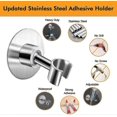 thumbnail image 2 of Stainless Steel Shower Head Holder, 360 Adjustable Adhesive Handheld, 2 of 5