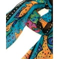 thumbnail image 4 of Wrapables® Lightweight Sheer Silky Feeling Chiffon Scarf, Teal Cats & Dogs, 4 of 5