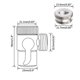 thumbnail image 4 of Adaptador de Interruptor ZHAOCHENG para Grifo Divisor de Fregadero de Cocina Color Plata Tamaño 35mm x 25mm, 4 of 5