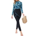 thumbnail image 2 of 3-Piece Set Muslim Sports Swimwear Women Islamic Burkini Modest Print Patchwork Hijab Long Sleeves Swimsuit, 2 of 9