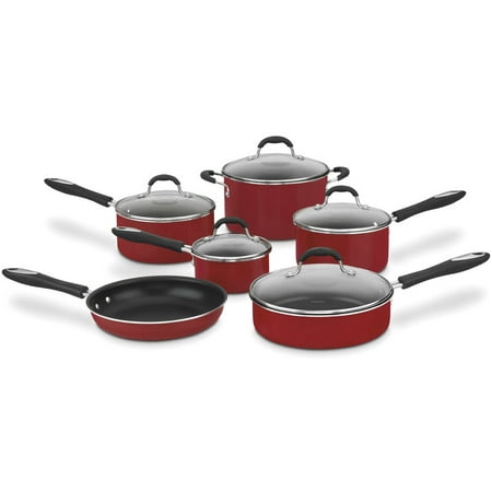 Cuisinart 11pc Nonstick Cookware Set Red