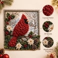 thumbnail image 2 of 3D Christmas Fabric Poke Art Kit with frame,Handmade Fabric Poke Art Kit for Adults & Beginner, Vintage Holiday Handmade Decoration, Easy Relaxing DIY Craft, 2 of 7