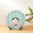 thumbnail image 6 of Kdxio White Bunny Bottom And Easter Eggs Bone China Decorative Plate Ceramic Decorative Plate for Home Office Wall Stand Decorative Plates for Home Bedroom-8in, 6 of 6