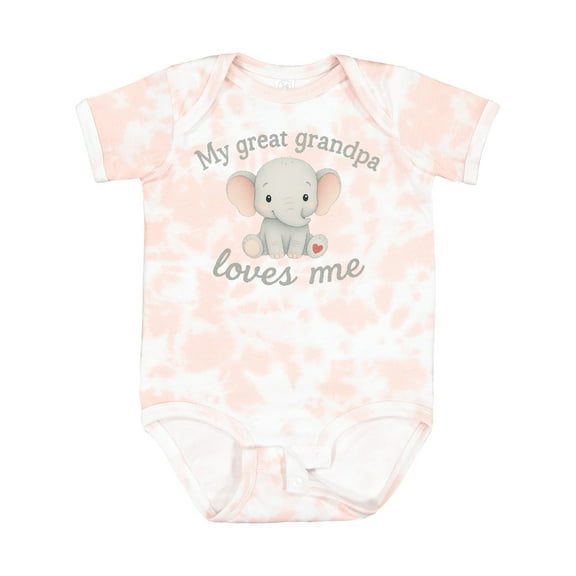 Inktastic My Great Grandpa Loves Me Elephant Boys or Girls Baby Bodysuit