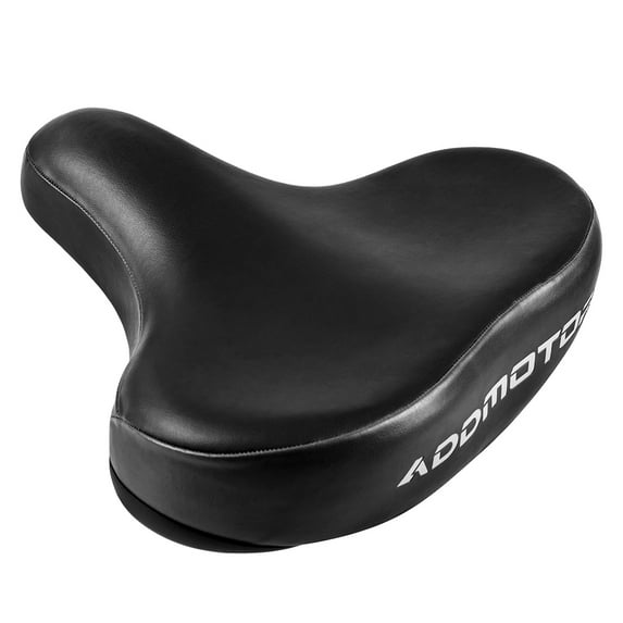 Addmotor Comfortable Cruiser Bike Seat Extra Wide Bicycle Saddle with Suspension, Dual Shock Absorbing, Great Replacement Soft Bike Saddle for Women and Men, Black