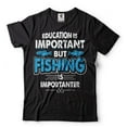 thumbnail image 2 of Funny Fishing Tee Education Is Important But Fishing Is Importanter Tee Fishing Joke Shirt (XX-Large Navy Blue), 2 of 6