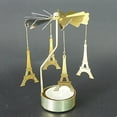 thumbnail image 2 of Clearance! Hot Spinning Rotary Metal Carousel Tea Light Candle Holder Stand Light Xmas Gift, 2 of 2
