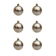 thumbnail image 2 of Neoyler 6 Pack Christmas Ornaments Lights for Xmas Tree Classic Exquisite Hand Painted Electroplated Plastic Balls with Willows Snowflake Design Suit for Holiday Decor 2.4in Silver, 2 of 6