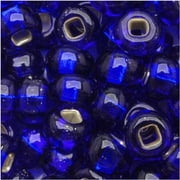 Czech Seed Beads 6/0 Cobalt Blue Silver Lined (1 ounce)