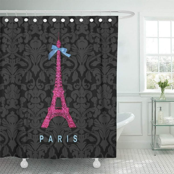 CYNLON Paris Hot Pink Eiffel Tower in France French Girly ...