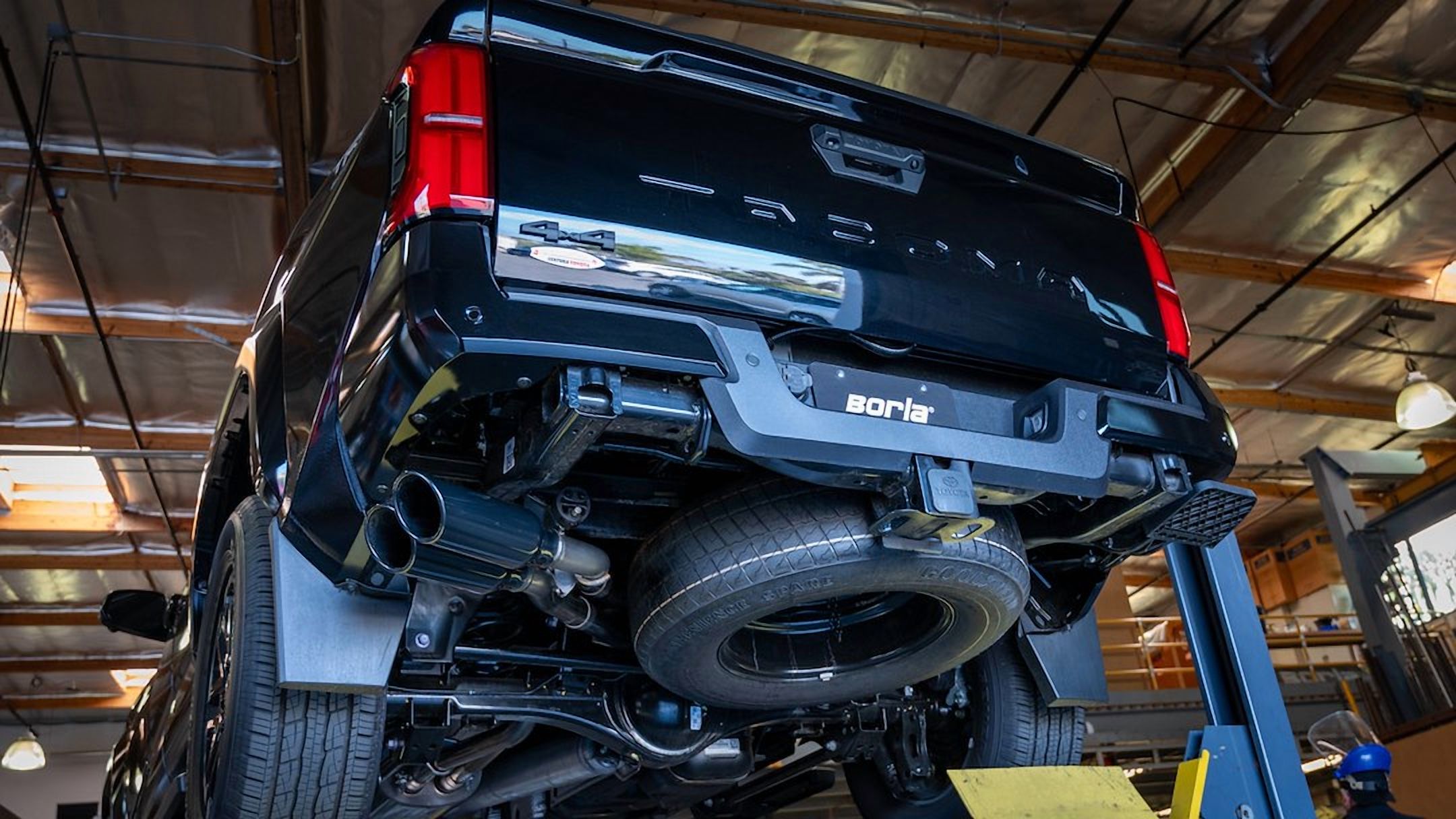 Borla S-Type Cat-Back Exhaust System for 2024+ Toyota Tacoma with Coil Springs * Black Chrome Tips