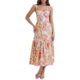 thumbnail image 2 of Women's Summer Midi Dress, Casual Sleeveless Floral Print Flowy A-Line Tank Dress, 2 of 10