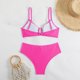 thumbnail image 4 of Conjunto de Bikini de Cintura Alta para Mujeres Color Sólido Sexy Colgantes Ajustables Bikini, Diseño de Corte Alto sin Espalda para Piscina, Playa Y Vacaciones, 4 of 5