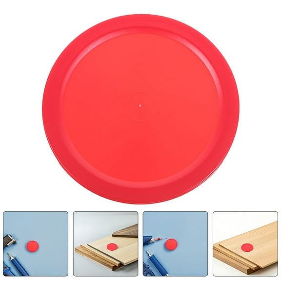 MLINS 5pcs Home Hockey Pucks 64mm Red Replacement Round Hockey Pucks for Game Tables Equipment Accessories Adults and Kids Red