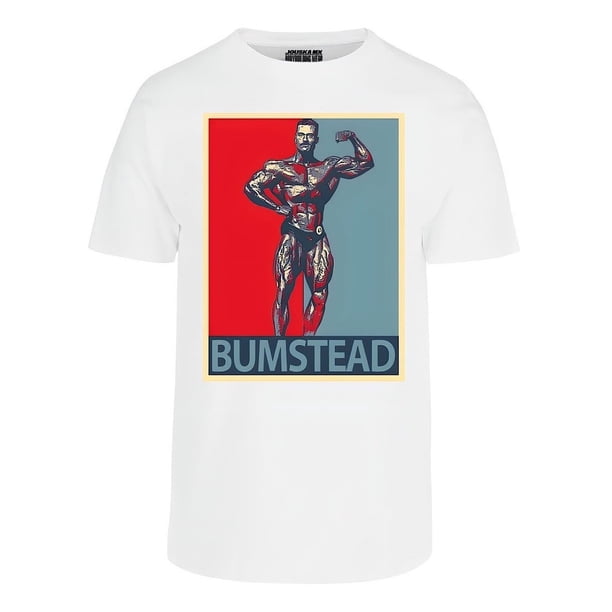 Playera Jouska Mx Deportiva Bodybuilding Gym Estampada Bumstead Cbum Talla XL Blanca