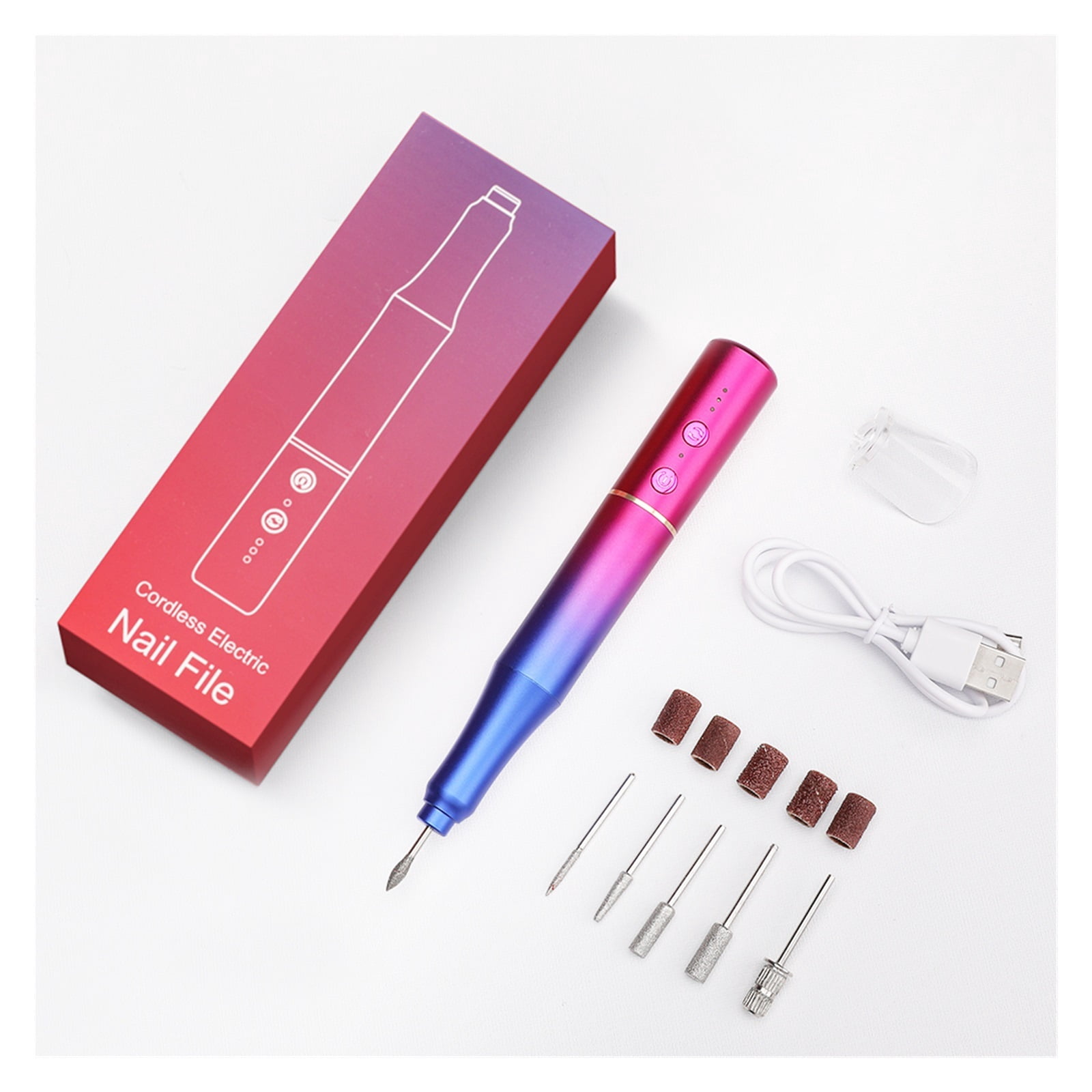 Electric Nail Drill Machine, 30000RPM Nail Sander For Acrylic Gel Nails, Portable Manicure Pedicure Polishing Shape Tools ,Lightweight and Portable