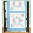 thumbnail image 2 of Jack Dempsey Stamped White Quilt Blocks 18"X18" 6/Pkg-Patchwork Hearts, 2 of 2