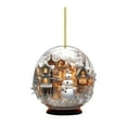 thumbnail image 2 of Grrvtrz Christmas Snowman Acrylic Glass Ball Jewelry Unique Style Snowflake Decoration Exquisite Ball Pendant Pendant,Christmas Ornaments,Christmas Decorations, 2 of 6