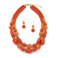 thumbnail image 2 of Xinyolin Layered Necklace Retro Jewelry Set - Double Strand Statement Hook Earrings for Party, 2 of 8