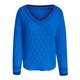 thumbnail image 4 of Suéter de manga larga con cuello en V de línea de color sólido de patchwork informal para mujer Blusa Fridja  hjk2131, 4 of 5