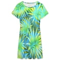 thumbnail image 3 of Hawaiian Flowers And Leaves for Background Sundress Short Sleeve Dress Summer Women Clothes Dress for Women Dresses, 3 of 7