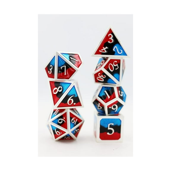 Foam Brain Games Poly Set - Fire & Ice Swirl (7) New