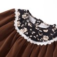 thumbnail image 4 of Gpaecead Toddler Baby Girl Dress Casual Long Sleeve Dresses Floral Print Sundress Princess Dress Coffee, 4 of 9