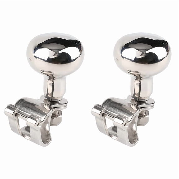 Boat Steering Wheel Knob 2-Pack, 316 Stainless Steel, Marine Yacht Maneuvering Knob Fits Rim
