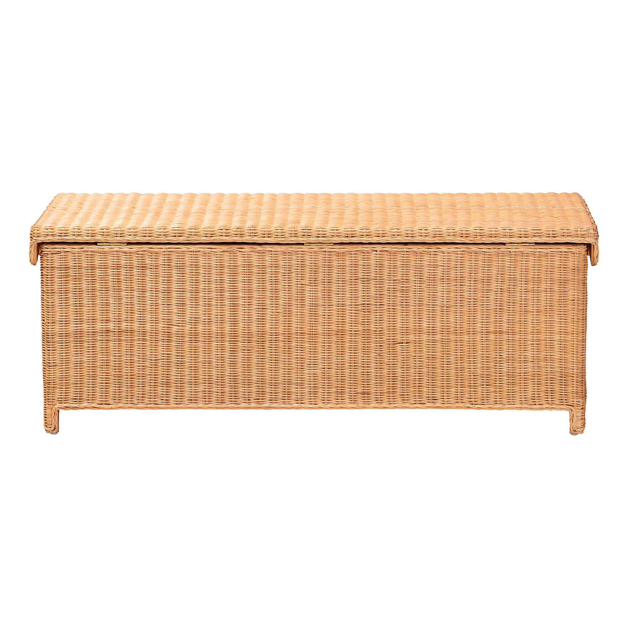 bali & pari Yoselin Boho Storage Bench, Light Honey