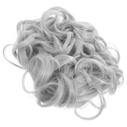 KALLORY Women Grey Curly Bun Hairpiece 1Set 6.29X5.50X1.97in for Easy Styling and Everyday Look
