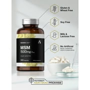 MSM Capsules 1500mg | 240 Count | Non-GMO, Gluten Free Supplement | Berkshire Labs | by Horbäach