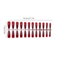 thumbnail image 2 of Seitruly 24 piezas Extra largas Prensa en uñas Artificial DIY Sólido Duradero Francés Elegante Uñas acrílicas para salones de manicura Arte Cubierta Juegos de manicura 6 rojo oscuro Seitruly CE011405-06, 2 of 6
