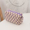 thumbnail image 3 of Bolso De Cosméticos Bolso de cosméticos de 2 uds., estuche de maquillaje tejido, de maquillaje de Color para vacaciones de fin de semana, 3 of 4