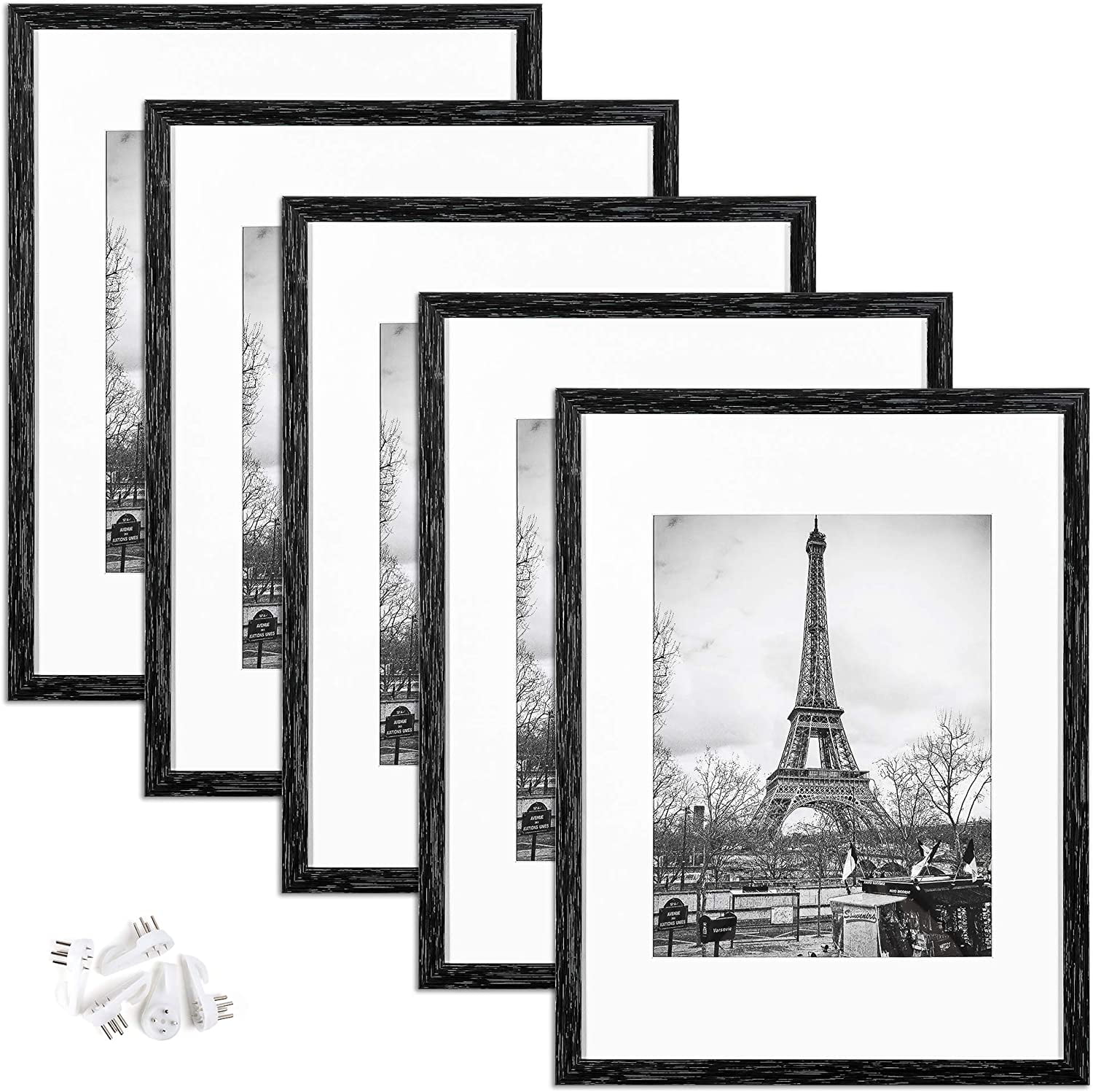 ZC5HAO 11x14 Picture Frame Set of 5,Display Pictures 8x10 with Mat or