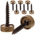thumbnail image 1 of 8 tornillos decorativos para colgar espejos, tornillos de fijación de metal con tapas, 1 of 7