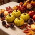 thumbnail image 3 of Qjidjing Halloween Fake Pumpkin, Foam Ornament, Artificial Mini 2.36 Inch Size, Lightweight Craft, Table Centerpiece, Mantel Display, Home Decor, 3 of 6