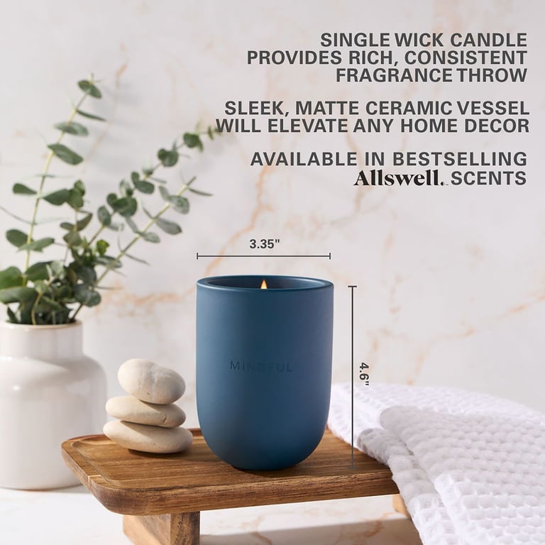 Allswell Mindful Sage Eucalyptus Ceramic Jar Candle photo 4