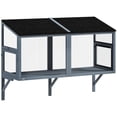 thumbnail image 1 of PawHut Catio Outdoor Enclosure for Window, Outdoor Cat House, 51.2"L, Grey, 1 of 10