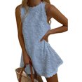 thumbnail image 1 of Mini Vestido Vestido corto de mujer Algodón Chaleco casual Vestido floral Vestidos femeninos (Azul M) Ygjytge para Mujer Azul T XXL, 1 of 7