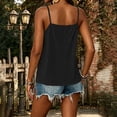 thumbnail image 5 of ClodeEU Women's V Neck Spaghetti Strap Tank Top, Casual Loose Fit Solid Color Sleeveless Tops Black,Women's Plus L, 5 of 6