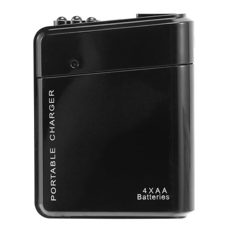 

ILIJIJO Black 4X AA Battery Portable Emergency Power Charger USB For Cell Phone