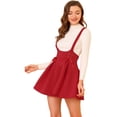 thumbnail image 1 of Faldas con tirantes Allegra K cintura Alta Minifalda rojo S, 1 of 6