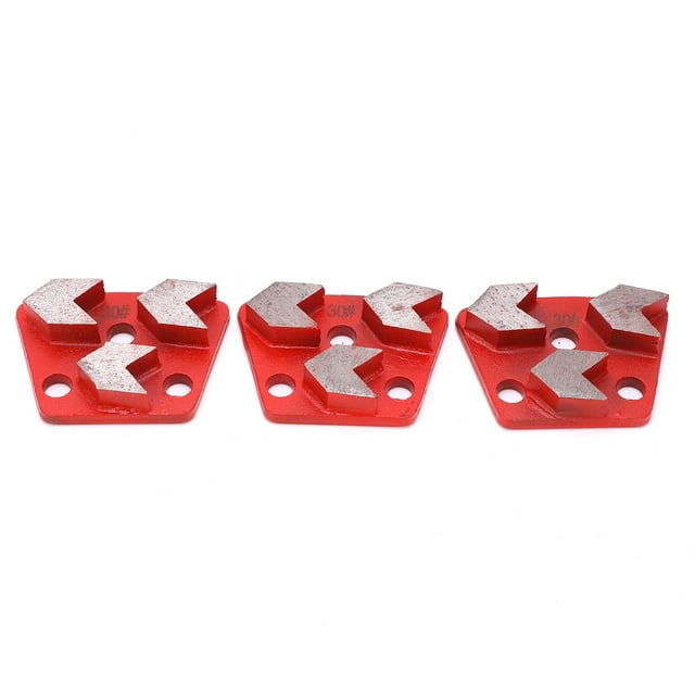 Zapatos De Pulido De Diamante, Rojos 3 Piezas Ampliamente Utilizados Concreto Corte Agresivo Zapatos De Pulido De Diamante De Hormigón Herramientas Abrasivas Para Herramienta De