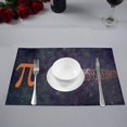 thumbnail image 2 of MKHERT Funny Space Galaxy Pi Number Mathematical Constant Placemats Table Mats for Dining Room Kitchen Table Decoration 12x18 inch,Set of 6, 2 of 4