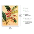 thumbnail image 2 of Heliconia Flower - Vintage Hawaiian Airbrush Art by Frank Oda (Hale Pua Studio) c.1940s - Fine Art Matte Paper Print (Unframed) 16x20in, 2 of 4