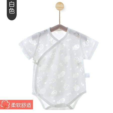 

QWZNDZGR Newborn Baby Bodysuit Double-Layer Belly Protection Summer Clothes Baby Clothes Wrap Fart Clothes Summer Thin Children s Romper Climbing Clothes
